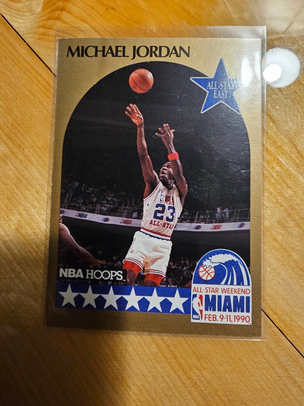 Michael Jordan 1990-1991 NBA Hoops #5 - Chicago Bulls - All Star -Fresh Pull
